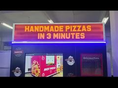LED ışık kutusu içeren, ısıtma ve pişirme sistemine sahip 55 inç dokunmatik ekranlı pizza otomatı