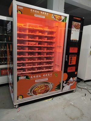 3000W hızlı ısıtma self servis pizza otomatı ve havaalanı ofisi için sıcak yiyecek otomatı