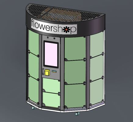 Haloo 14-kafes Özelleştirilmiş Logo Çiçek Otomatı Hediyeler Çiçek Tutma Makinesi Soğutma Fonksiyonu ile