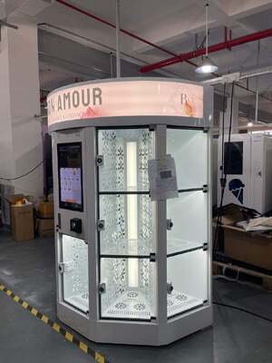 Haloo Taze Çiçek Otomatik Satış Makinesi Beyaz 13 Dolap Büyük Buket Alışveriş Merkezi için Sıcak Satış Kredi Kartı Ödeme Sistemi