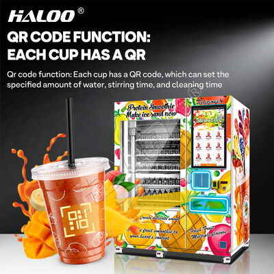 Haloo 32 inch fruit smoothie vending machine with 175 cups of large capacity color steel plate material  sturdy and durable