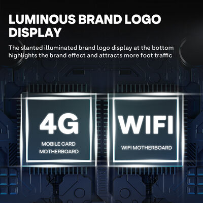 Halo 24 ızgara akıllı satış dolabı kalınlaştırılmış galvanizli tabaka dış kabuğu ve soğutma sistemi ile üç katmanlı cam kapı